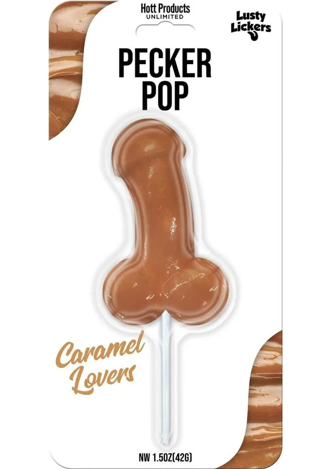 Hott Products Vibrators Lusty Lickers Pecker Pop Caramel Lovers Lollipop