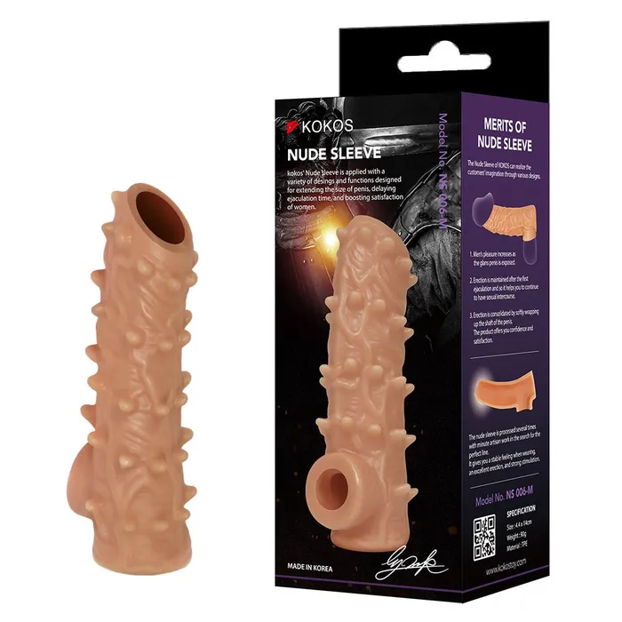 Kokos Male Sex Toys Kokos Nude Sleeve 6 Flesh Penis Extension Sleeve
