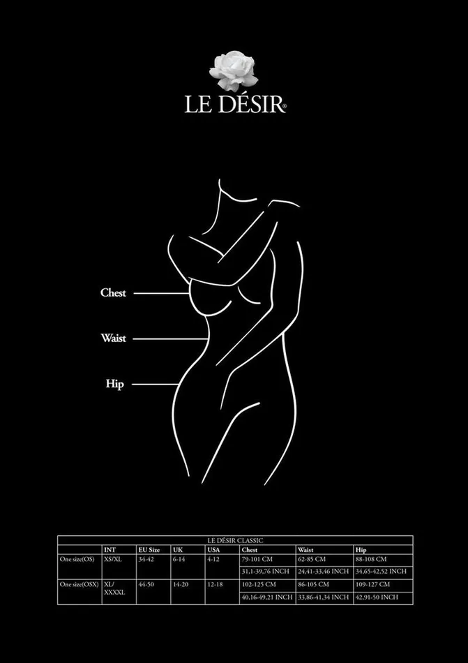 Le Desir Net High Neck Bodystocking Le Desir Bodystockings Playsuits