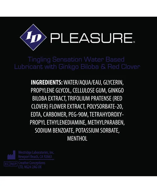 Lubricants Westridge Laboratories Id Pleasure Waterbased Tingling Lubricant