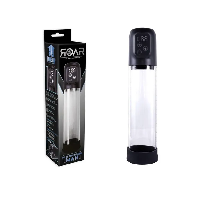 Male Sex Toys Roar Clear 20 cm USB Rechargeable Penis Pump Excellent Power