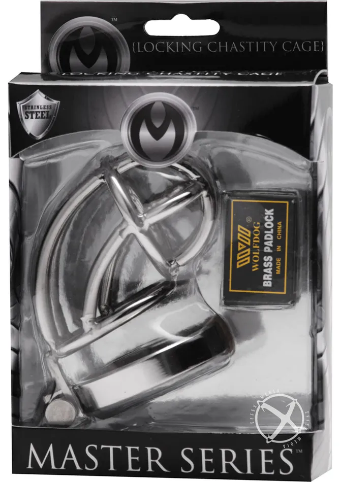 Master Series Master Series Captus Locking Chastity Cage Male Sex Toys