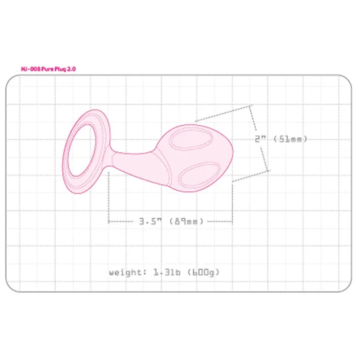 Njoy Pure Plug 20 XL Stainless Steel Butt Plug Njoy Anal