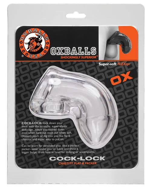 Oxballs Cock Lock Cock Cage Clear Blue Ox Designs LLCDba Oxballs Male Sex Toys