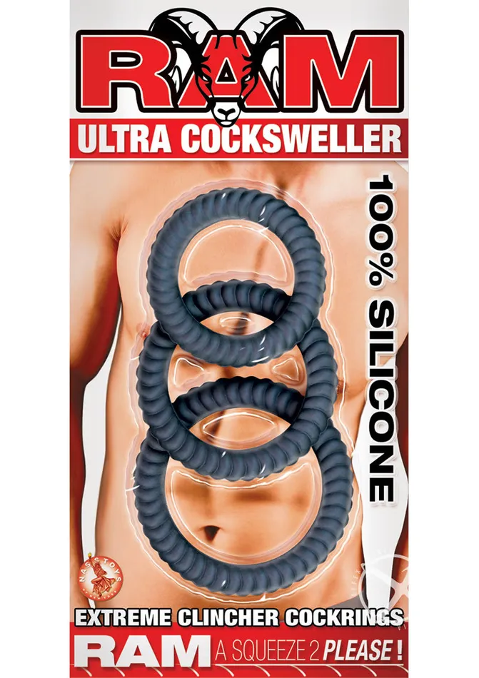 Ram Ultra Cocksweller Silicone Cock Rings Ram Male Sex Toys