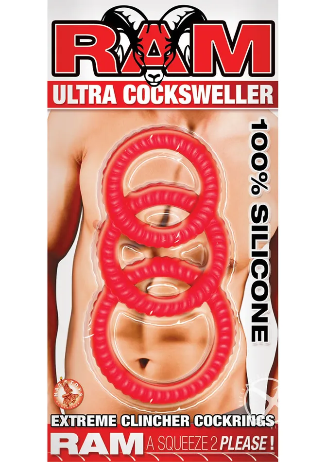 Ram Ultra Cocksweller Silicone Cock Rings Ram Male Sex Toys