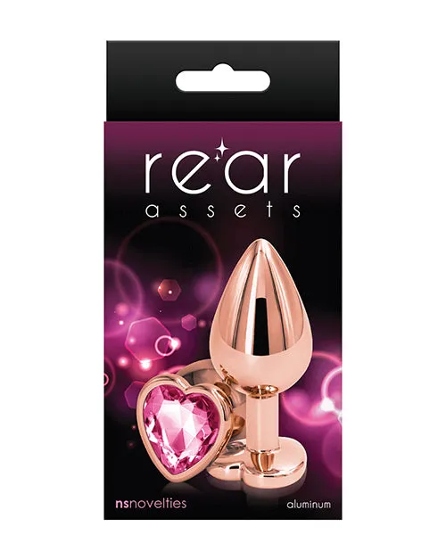 Rear Assets Rose Gold Heart Medium Ns Novelties INC Anal