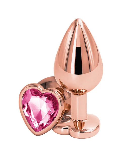 Rear Assets Rose Gold Heart Medium Ns Novelties INC Anal