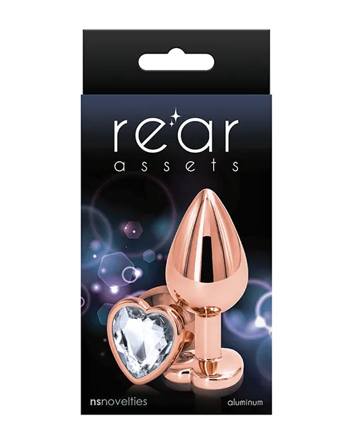Rear Assets Rose Gold Heart Medium Ns Novelties INC Anal