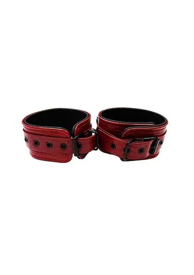 Restraints Rouge Rouge Anaconda Leather Adjustable Ankle Cuffs