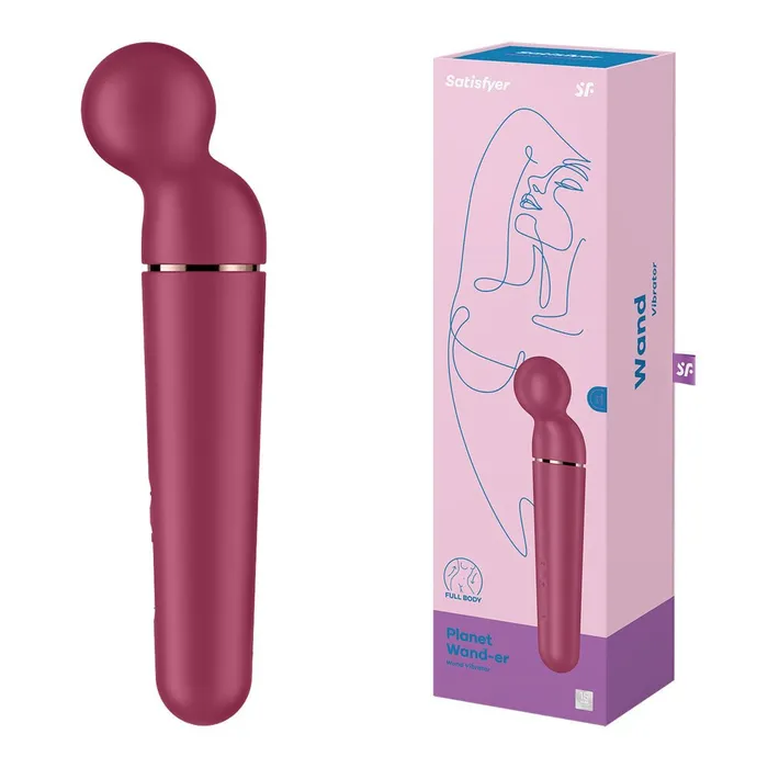 Satisfyer Satisfyer Planet Wander BerryRose Gold USB Rechargeable Massager Wand Vibrators Satisfyer Satisfyer Planet Wander BerryRose Gold USB Rechargeable Massager Wand Vibrators