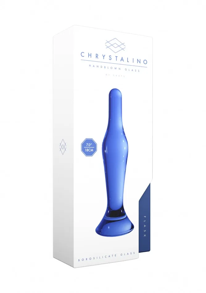 Shots Chrystalino Vibrators Chrystalino Flask Blue