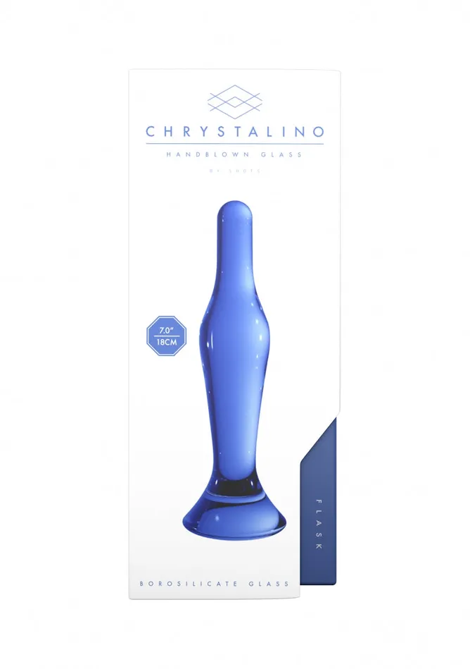 Shots Chrystalino Vibrators Chrystalino Flask Blue