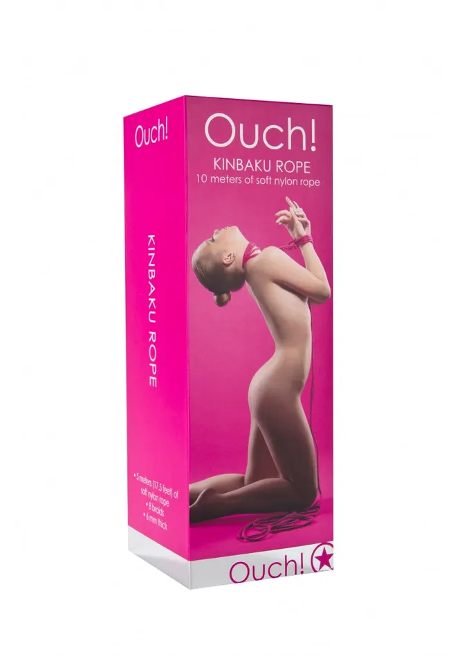 Shots Ouch Vibrators Kinbaku Rope 10m Pink
