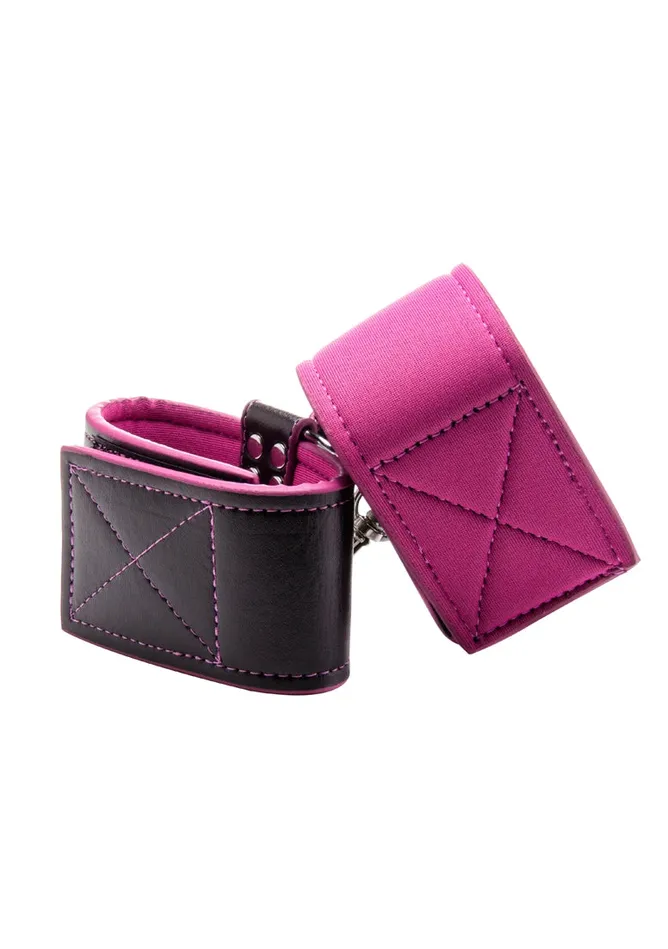 Shots Ouch Vibrators Reversible Ankle Cuffs Pink