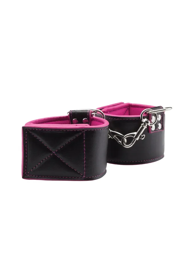 Shots Ouch Vibrators Reversible Ankle Cuffs Pink
