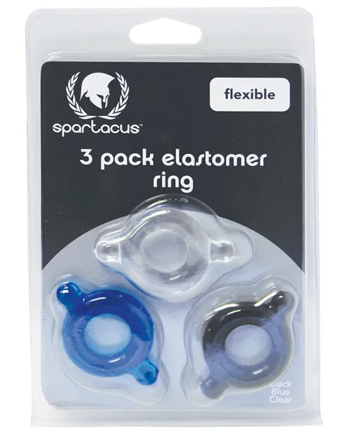 Spartacus Elastomer Cock Ring Set Spartacus Male Sex Toys