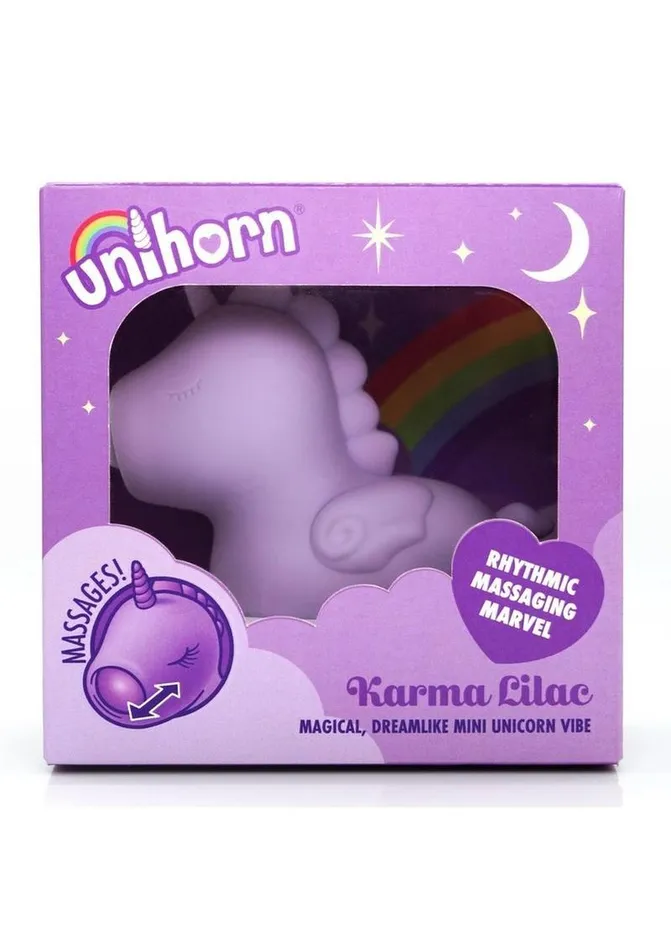 Unihorn Female Sex Toys Unihorn Karma Lilac Rechargeable Silicone Clitoral Vibrator