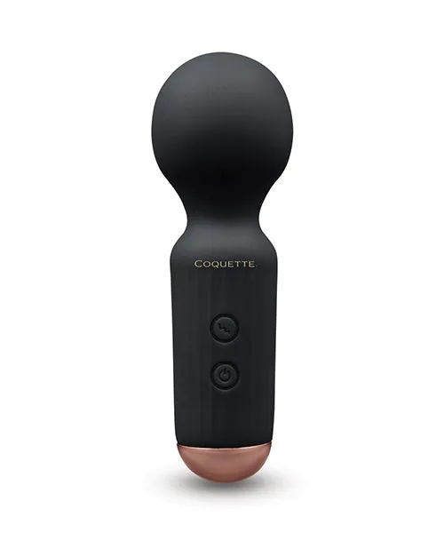 Vibrators Coquette International Coquette The Small Wonder Mini Wand BlackRose Gold Vibrators Coquette International Coquette The Small Wonder Mini Wand BlackRose Gold