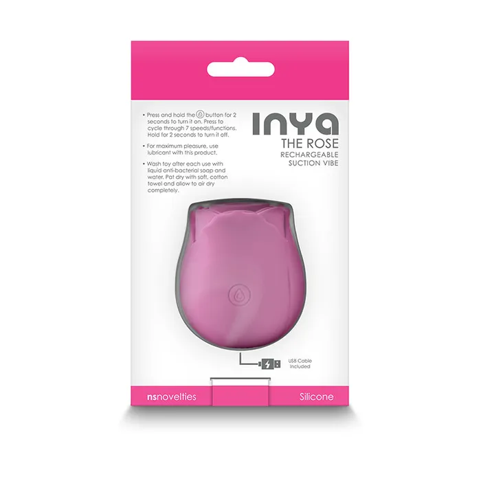 Vibrators INYA The Rose Pink Clitoral Air Pulsation Stimulator NS Novelties Vibrators INYA The Rose Pink Clitoral Air Pulsation Stimulator NS Novelties