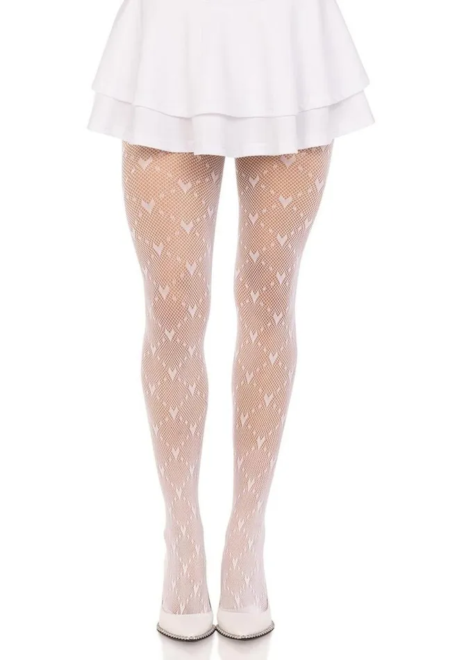 Vibrators Leg Avenue Love Struck Heart Net Tights Leg Avenue