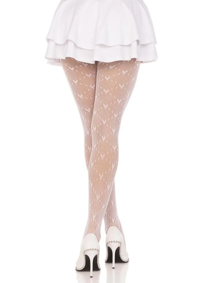 Vibrators Leg Avenue Love Struck Heart Net Tights Leg Avenue