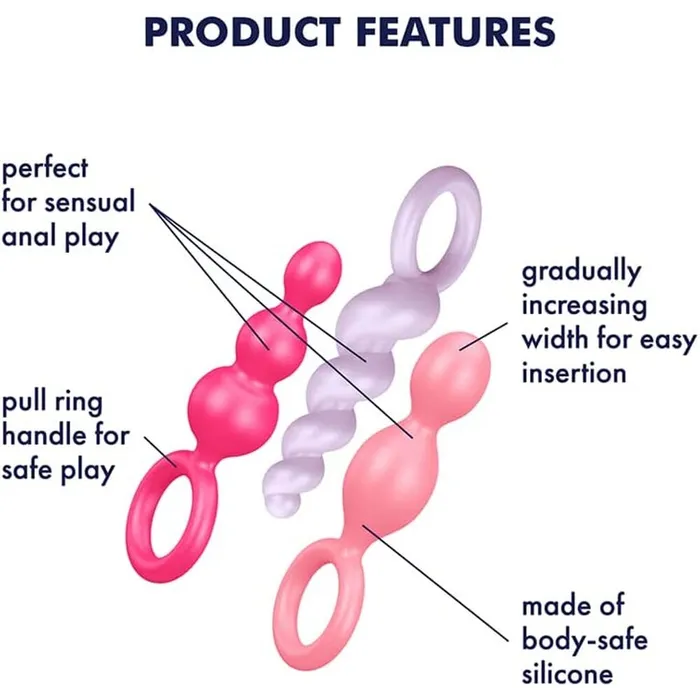 Anal Satisfyer Satisfyer Booty Call Anal Plug Set Multicolour 3 Pieces