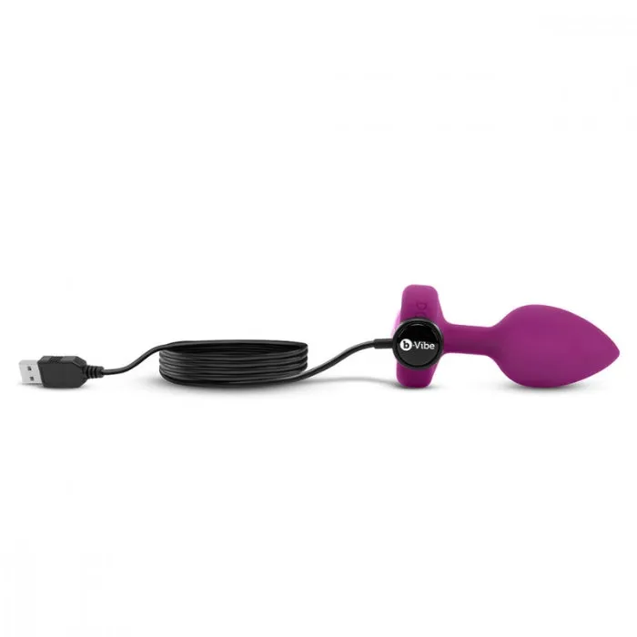 BVive Vibrating Anal Plug SM Fuschia ENT Male Sex Toys