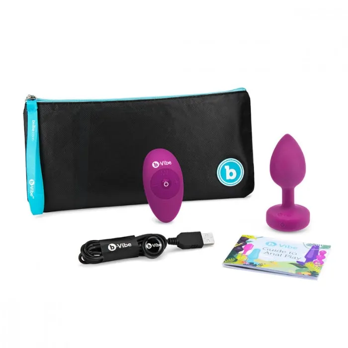 BVive Vibrating Anal Plug SM Fuschia ENT Male Sex Toys