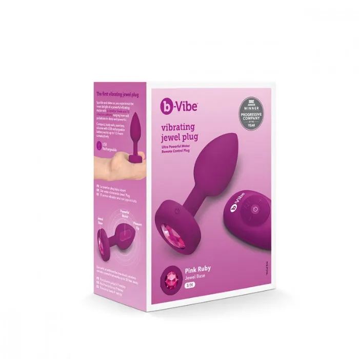 BVive Vibrating Anal Plug SM Fuschia ENT Male Sex Toys