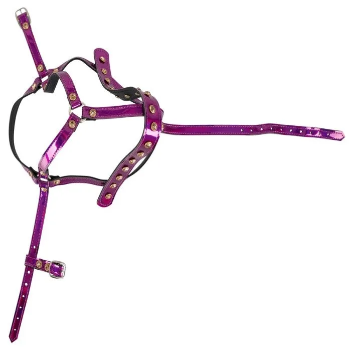 Bad Kitty Head Harness Purple GRO Vibrators