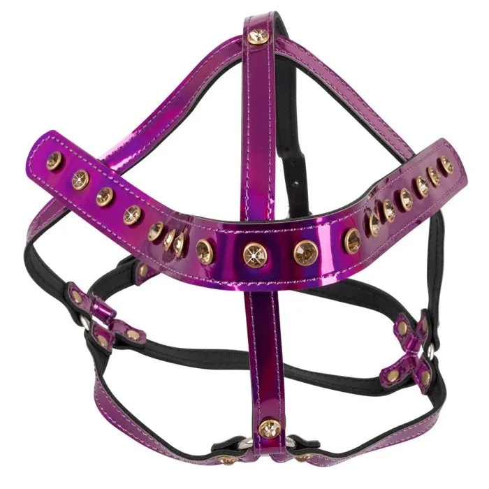 Bad Kitty Head Harness Purple GRO Vibrators