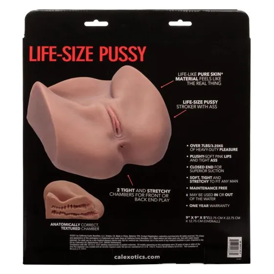 California Exotic Novelties Male Sex Toys Stroke It Lifesize Pussy Brown