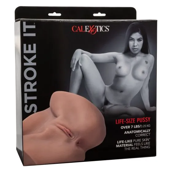 California Exotic Novelties Male Sex Toys Stroke It Lifesize Pussy Brown