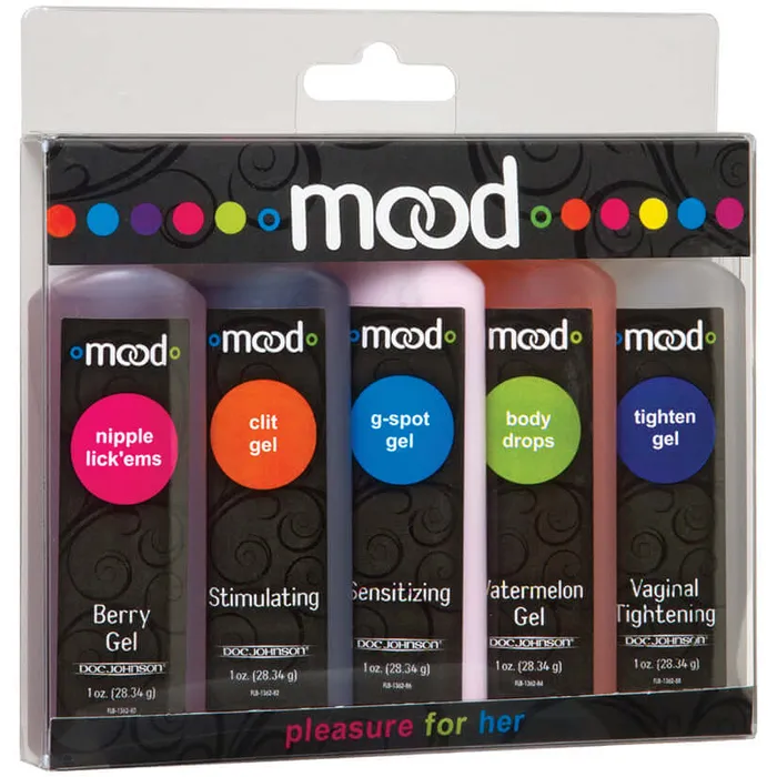 Couples DOC JOHNSON Mood Pleasure For Her Arousal Kit 1oz 5 Pack