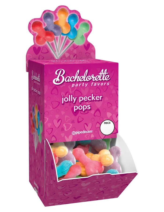 Couples Pipedream Bachelorette Party Favors Jolly Pecker Pops 50 Piece Display Box