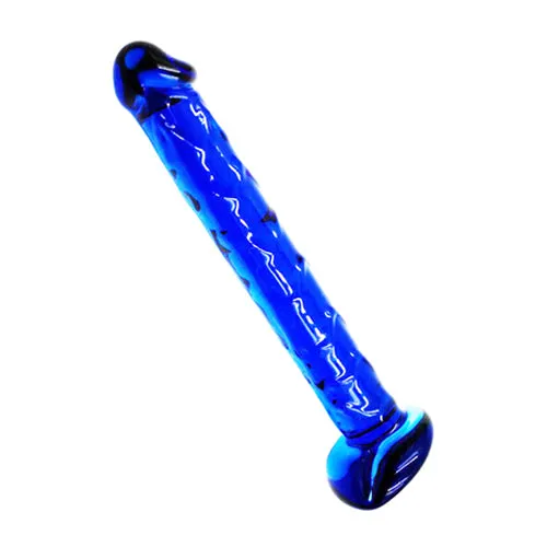 Dildos OEM Blue Realistic Glass Dildo