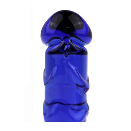 Dildos OEM Blue Realistic Glass Dildo