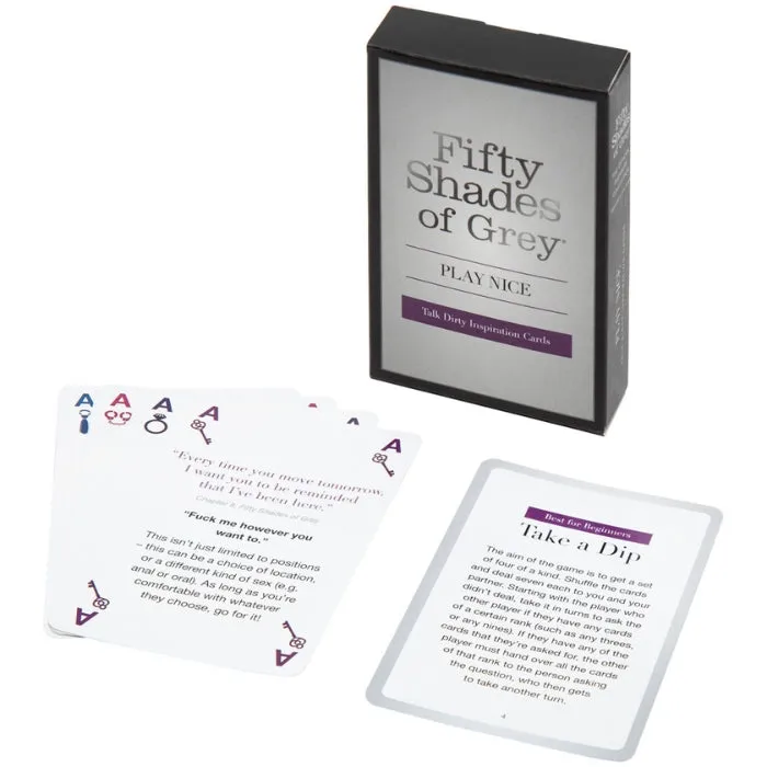 ENT Vibrators Fifty Shades Of Grey Talk Dirty Cards Play Nice
