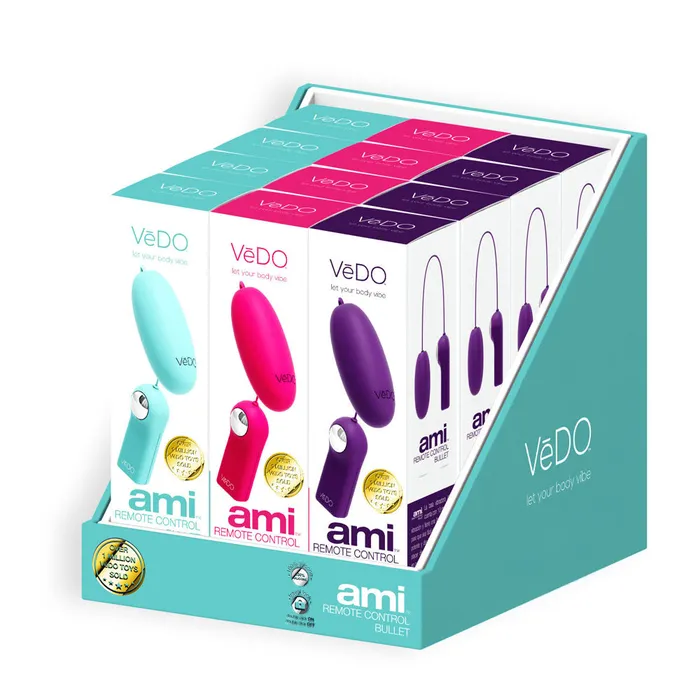 Female Sex Toys Ami Remote Control Bullet 12pc Display VeDO