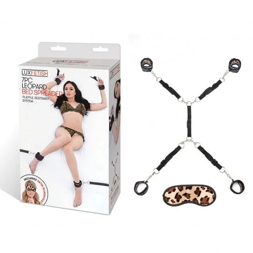 Female Sex Toys Electric Hustler Lingerie Lux Fetish 7pc Leopard Bed Spreader