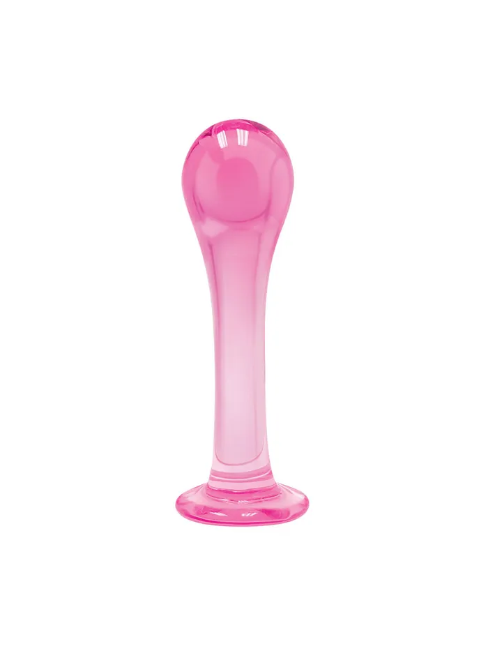 Icon Brands The 9s First Glass Droplet Anal Pussy Stimulator Pink Anal