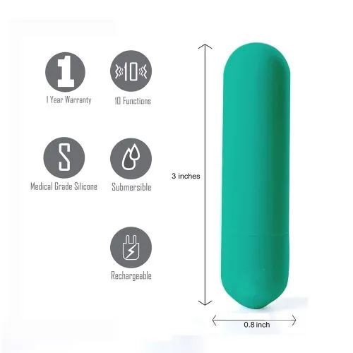 Jessi Mini Bullet Vibrator in Emerald Maia Toys Female Sex Toys
