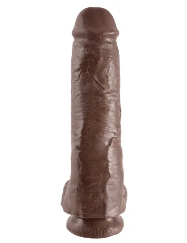 King Cock 11 Inch Cock With Balls Brown Pipedream Dildos