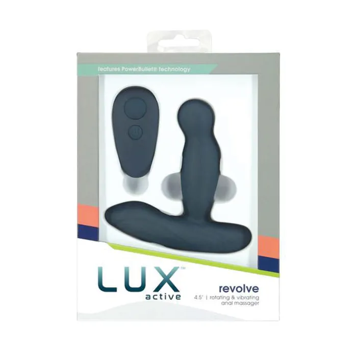 Lux Active Female Sex Toys Lux Active Revolve 45 in Rotating And Vibrating Silicone Massager Black