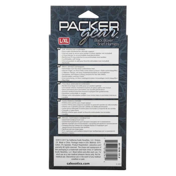 Packer Gear Boxer Harness Black Large To XLarge CalExotics Anal Packer Gear Boxer Harness Black Large To XLarge CalExotics Anal