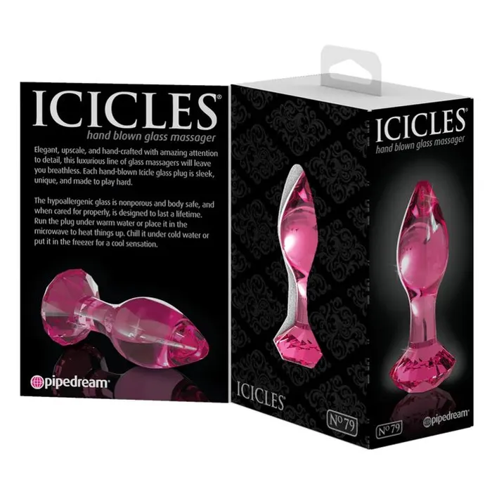 Pipedream Anal Icicles No 79 Pink Crystal Glass Butt Plug Pipedream Anal Icicles No 79 Pink Crystal Glass Butt Plug