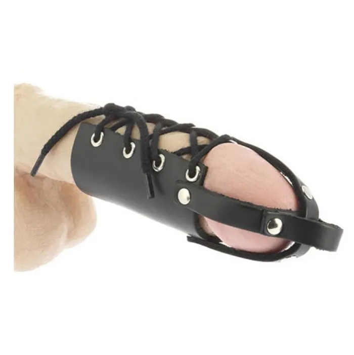 Rimba Male Sex Toys Rimba Leather Cock Ring With Penis Tube