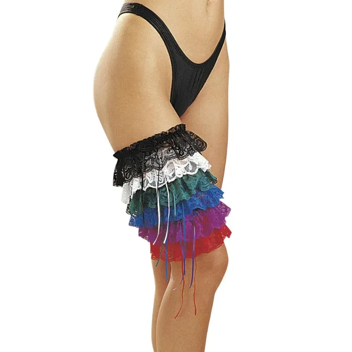 Satin Lace Garter White SHR Couples