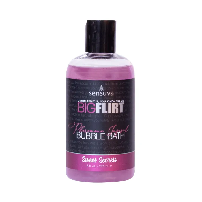 Sensuva Big Flirt Pheromone Infused Bubble Bath Sweet Secrets 8 Fl Oz Dildos